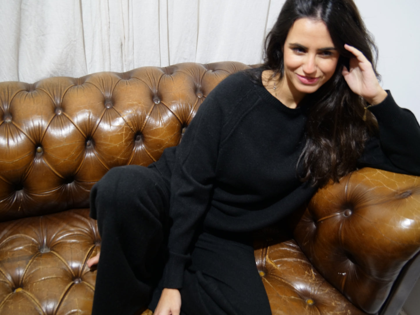 l'ensemble billie en maille ultra douce avec cachemire signé BYE